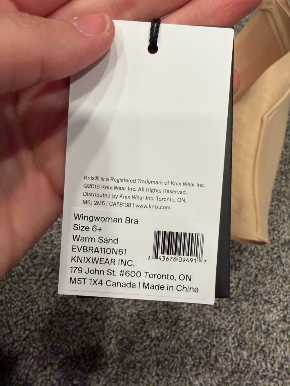 NWT KNIX wingwoman contour bra 6+ sand - Picture 3 of 3